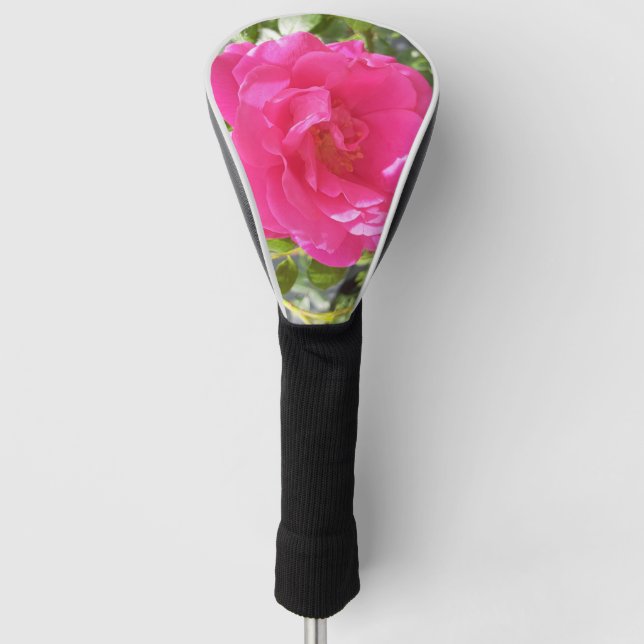 Pink Rose Golf Head Cover (Front)