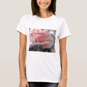 Pink Rose Grey T-Shirt