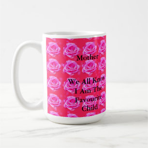Pink Rose Happy Birthday Mum Favourite Coffee Mug