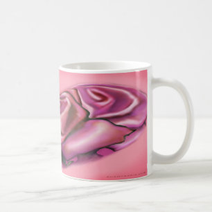 Pink Rose Heart Coffee Mug