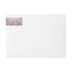 Pink Rose Hummingbird Wedding Wrap Around Wrap Around Label