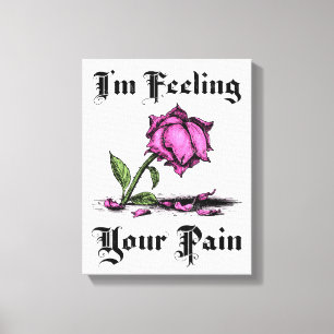 Pink Rose in Despair Canvas Print