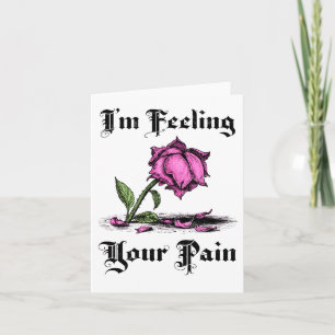 Pink Rose in Despair Card