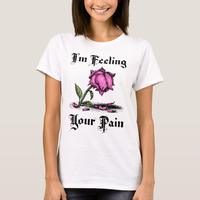 Pink Rose in Despair Women's T-Shirt (Front)