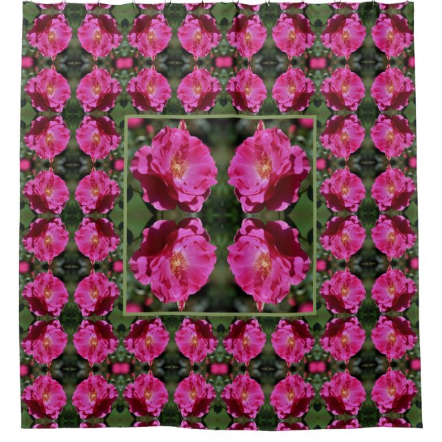 Pink Rose In Full Bloom Abstract Pattern  (Front)