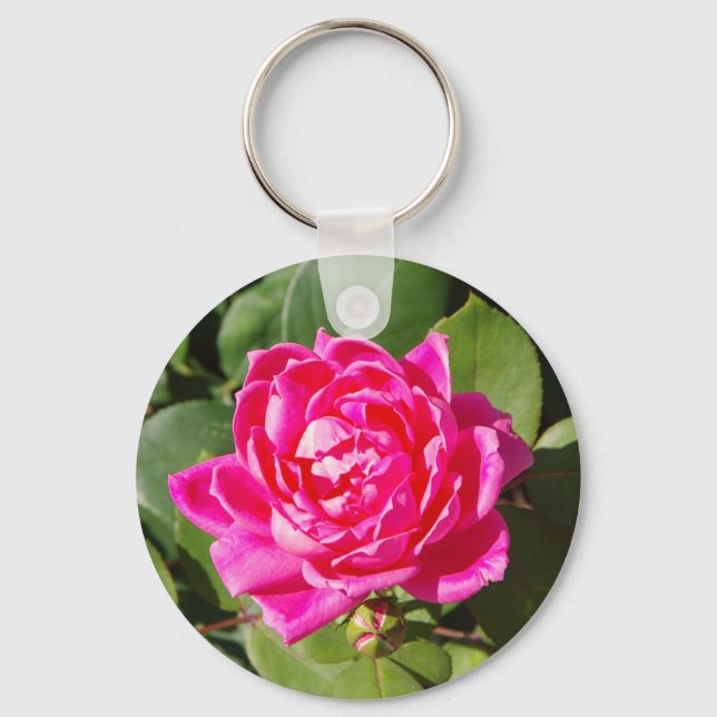 Pink Rose key chain (Front)