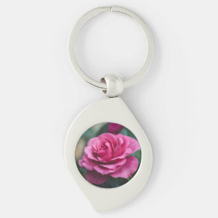 Pink Rose Keychain
