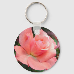 Pink Rose Keychain