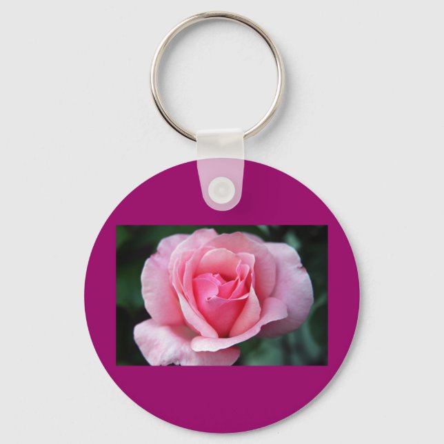 Pink Rose Keychain (Front)