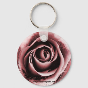 Pink Rose Keychain