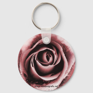 Pink Rose Keychain