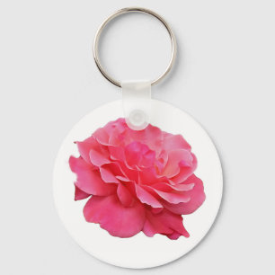 Pink Rose Keychain