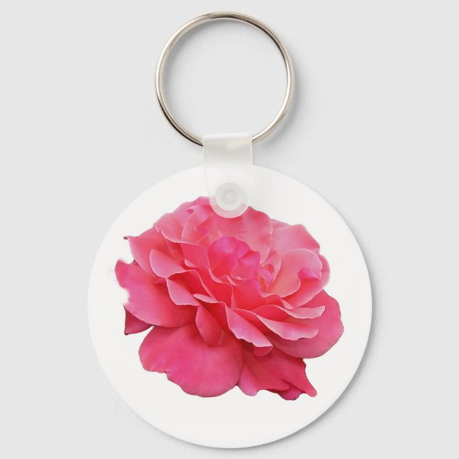Pink Rose Keychain (Front)