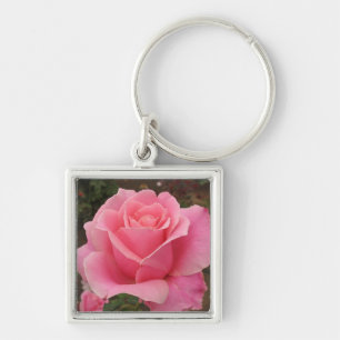 Pink Rose Keychain
