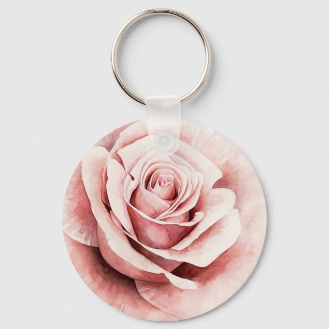 Pink Rose Keychain (Front)