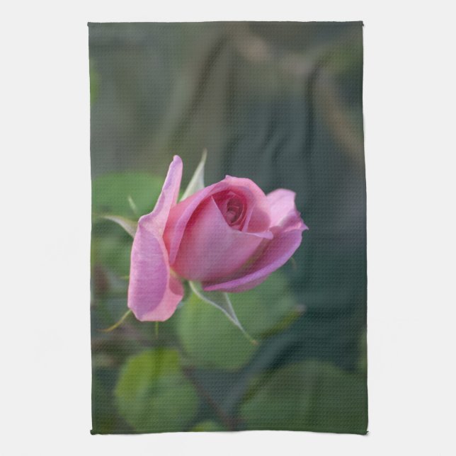 Pink Rose Kitchen Towel (Vertical)