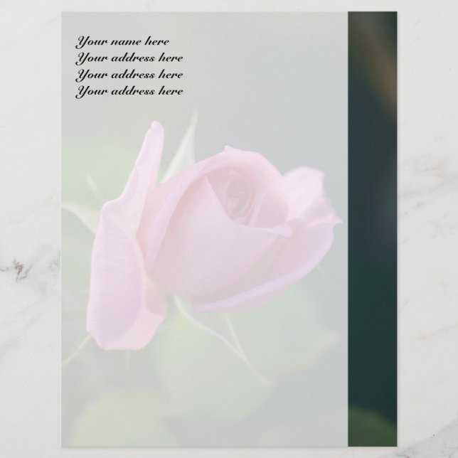 Pink Rose Letterhead (Front)