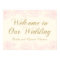 Pink Rose Line Art Ivory Wedding Welcome