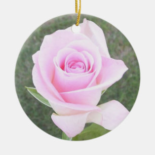 Pink Rose Memorial Ornament-2 Ceramic Ornament