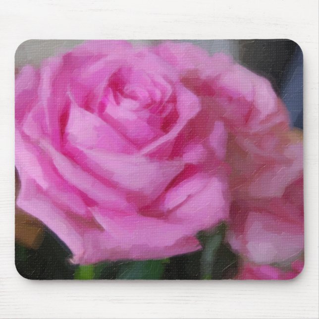 Pink Rose Mouse Pad (Front)