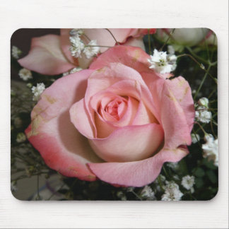 Pink rose mouse pad