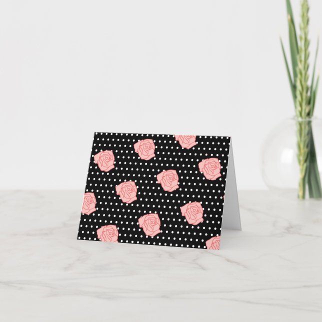 Pink Rose Note Card (Front)