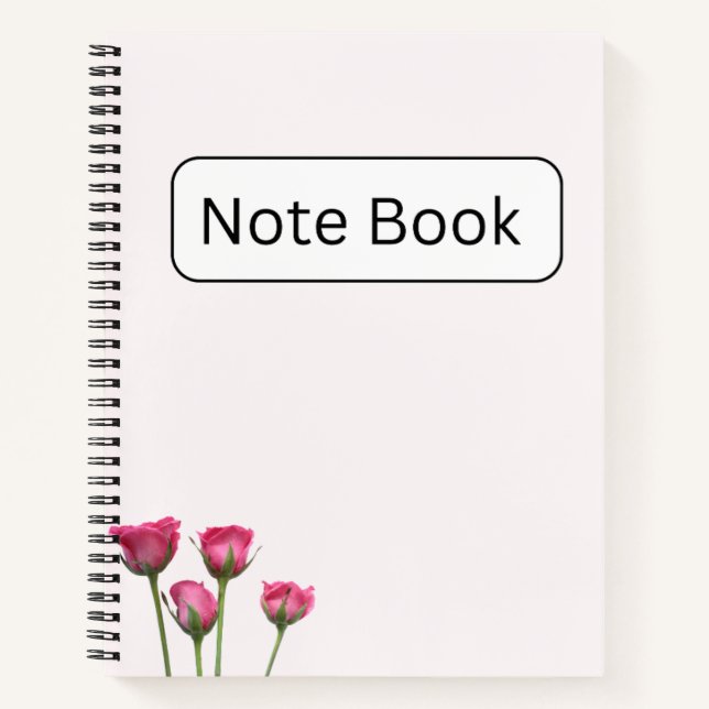 Pink Rose Notebook (Front)