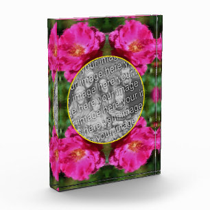 Pink Rose Painting Flower Add Your  Photo Block