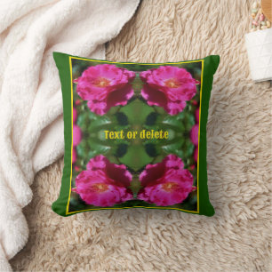 Pink Rose Painting Flower Art Personalized Throw Pillow