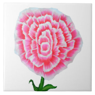 Pink Rose Painting Tile