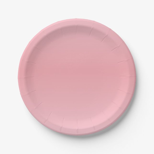 Pink Rose Paper Plate (Front)