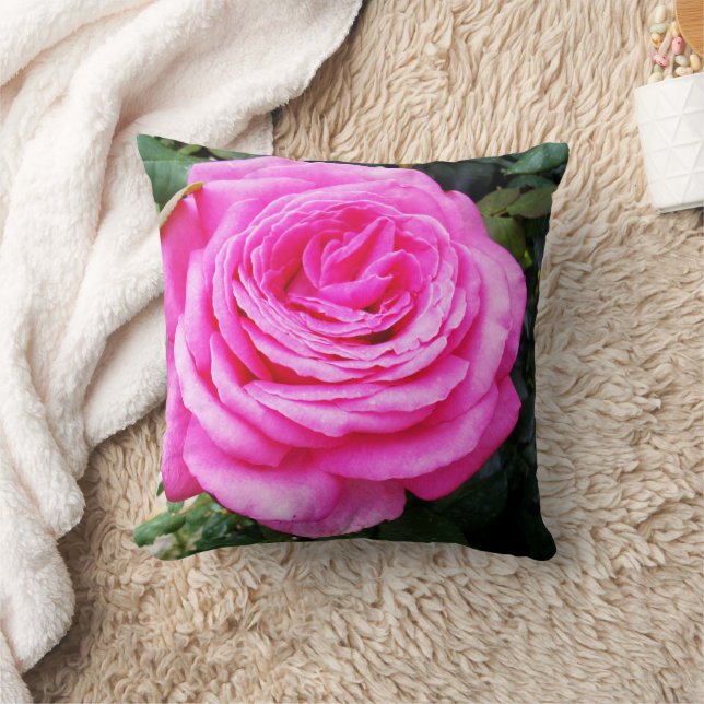 Pink Rose Passion, Throw Pillow (Blanket)
