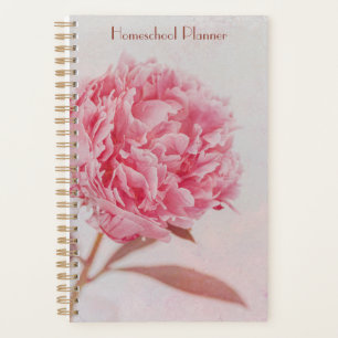 Pink Rose Peony Custom Homeschool Planner