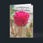Pink Rose Personalised 90th Birthday Card<br><div class="desc">Greeting card floral photography age specific birthday card. Customise this birthday card with any text then have it printed and sent to you or instantly download it to your mobile device. Should you require any help with customising then contact us through the link on this page. Rose photography personalised 90th...</div>