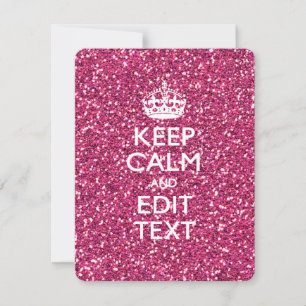 Pink Rose Personalized KEEP CALM AND Your Text