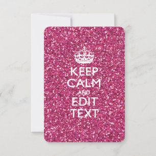 Pink Rose Personalized KEEP CALM AND Your Text