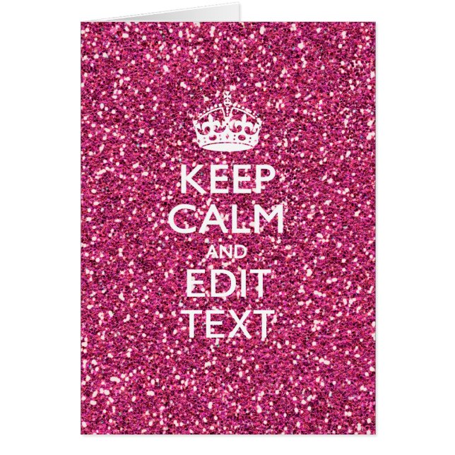 Pink Rose Personalized KEEP CALM AND Your Text (Front)