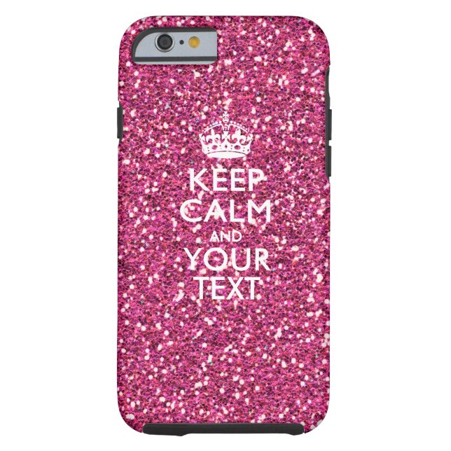 Pink Rose Personalized KEEP CALM AND Your Text Case-Mate iPhone Case (Back)