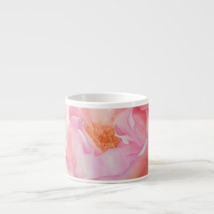 pink rose petal water colour design espresso cup