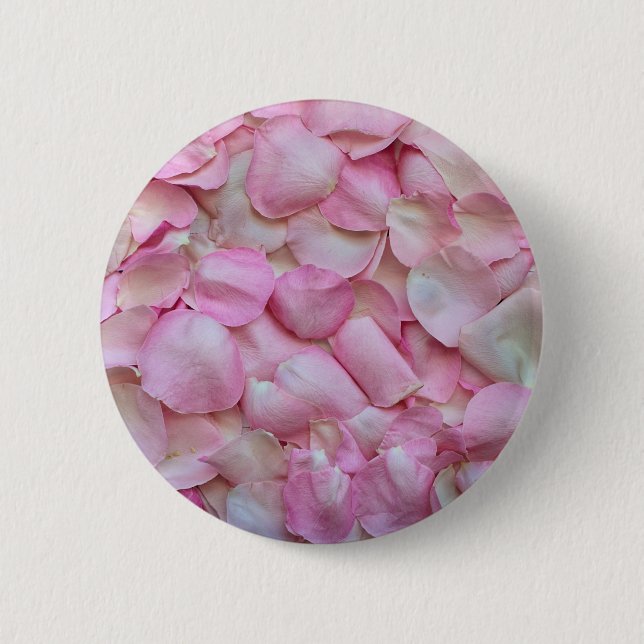 Pink Rose Petals 2 Inch Round Button (Front)