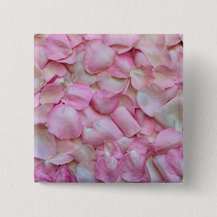 Pink Rose Petals 2 Inch Square Button