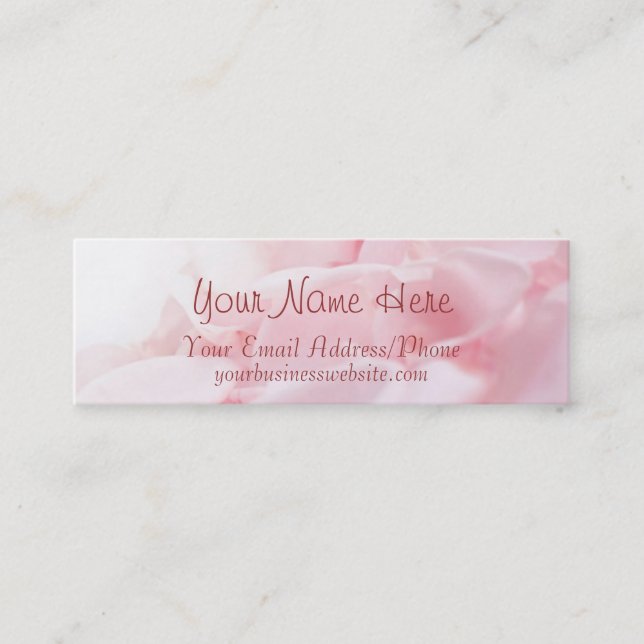 Pink Rose Petals Business Cards (Front)