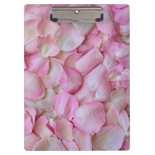 Pink Rose Petals Clipboard