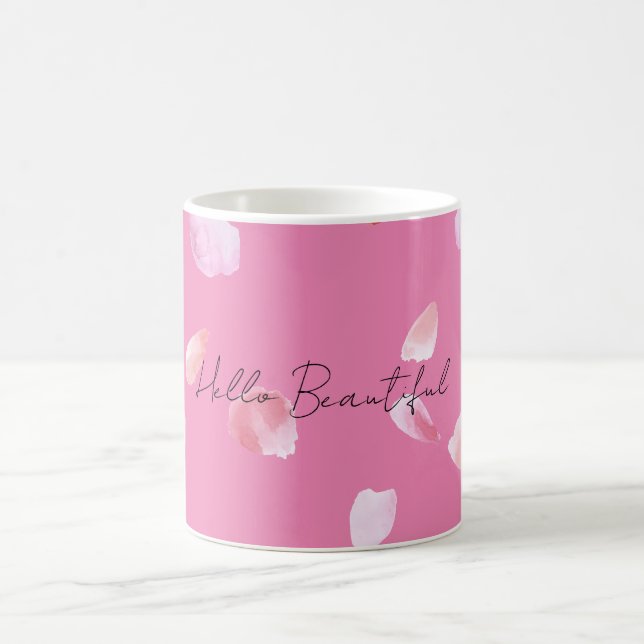 Pink Rose Petals Coffee Mug (Center)