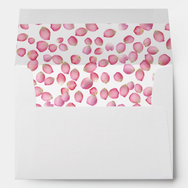 Pink rose petals custom envelopes (Back (Bottom))