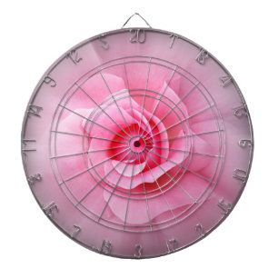 Pink rose petals dartboard