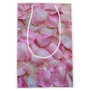 Pink Rose Petals Medium Gift Bag