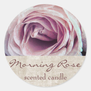 pink rose petals - scented candle or soap label