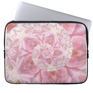 Pink Rose Petals Spiral of Love Digital Artwork Laptop Sleeve