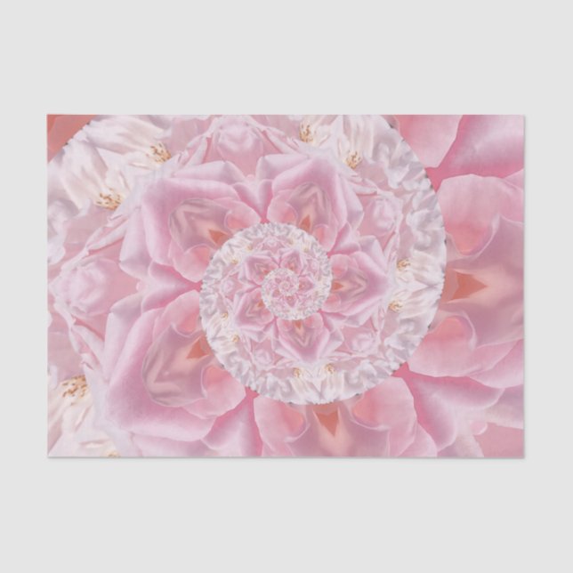  Pink Rose Petals Spiral of Love Digital Artwork Tissue Paper (Front)